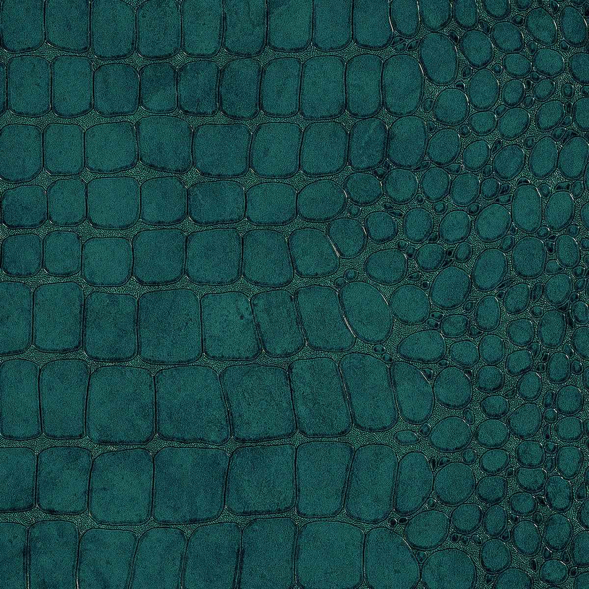 Vinyl Crocodile Rock Deep Teal - Phillip Jeffries 10847 - Phillip Jeffries Wallpaper Wallcovering