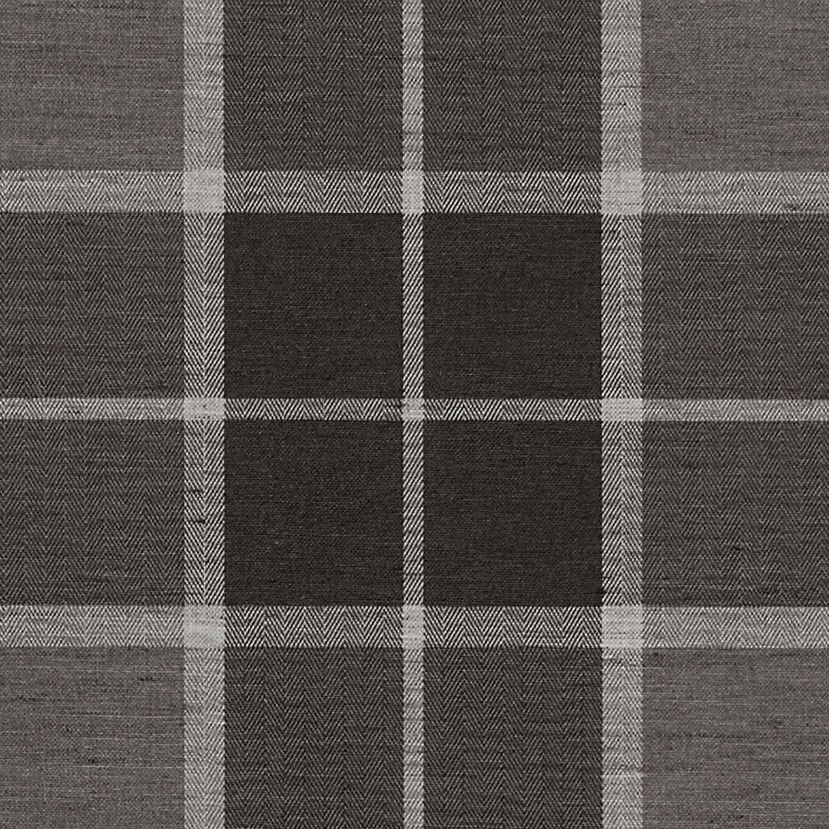 Paxton Plaid Grey and Black on Canvas Linen - Phillip Jeffries 9128