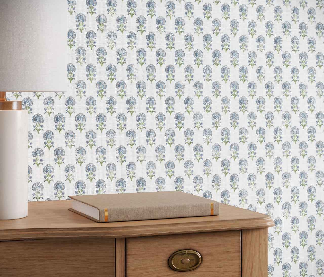 Manor House Indigo Alcove - Phillip Jeffries 40304 - Phillip Jeffries Wallpaper Wallcovering