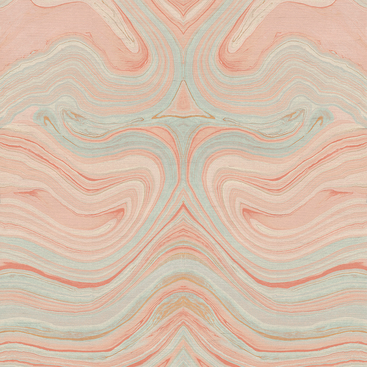 RIPPLES-BOOKMATCHED-CORAL-ON-STAR-DUST-SILK-PHILLIP-JEFFRIES-9266-B - Phillip Jeffries Wallpaper Wallcovering