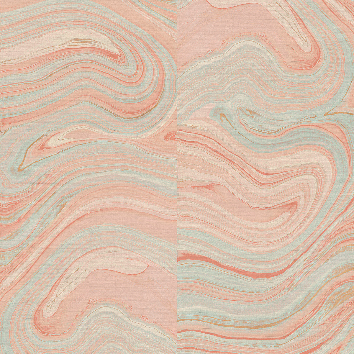 RIPPLES-PANELED-CORAL-ON-STAR-DUST-SILK-PHILLIP-JEFFRIES-9266-A - Phillip Jeffries Wallpaper Wallcovering