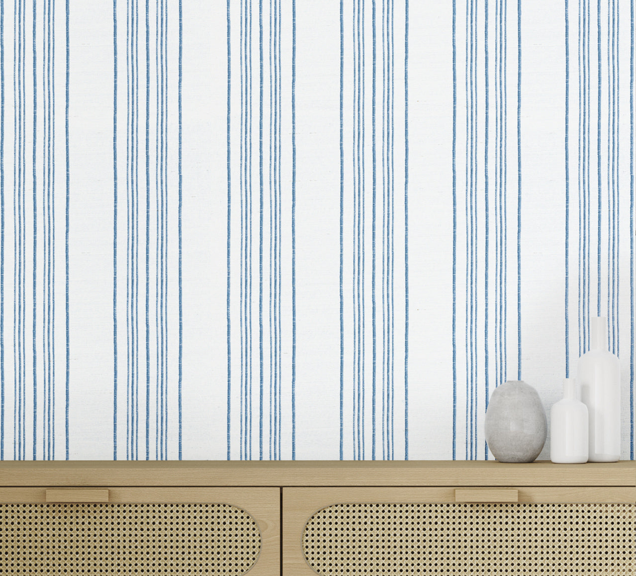 SAILOR-STRIPE-NAVY-RIG-ON-MANILA-HEMP-PHILLIP-JEFFRIES-9999 - Phillip Jeffries Wallpaper Wallcovering