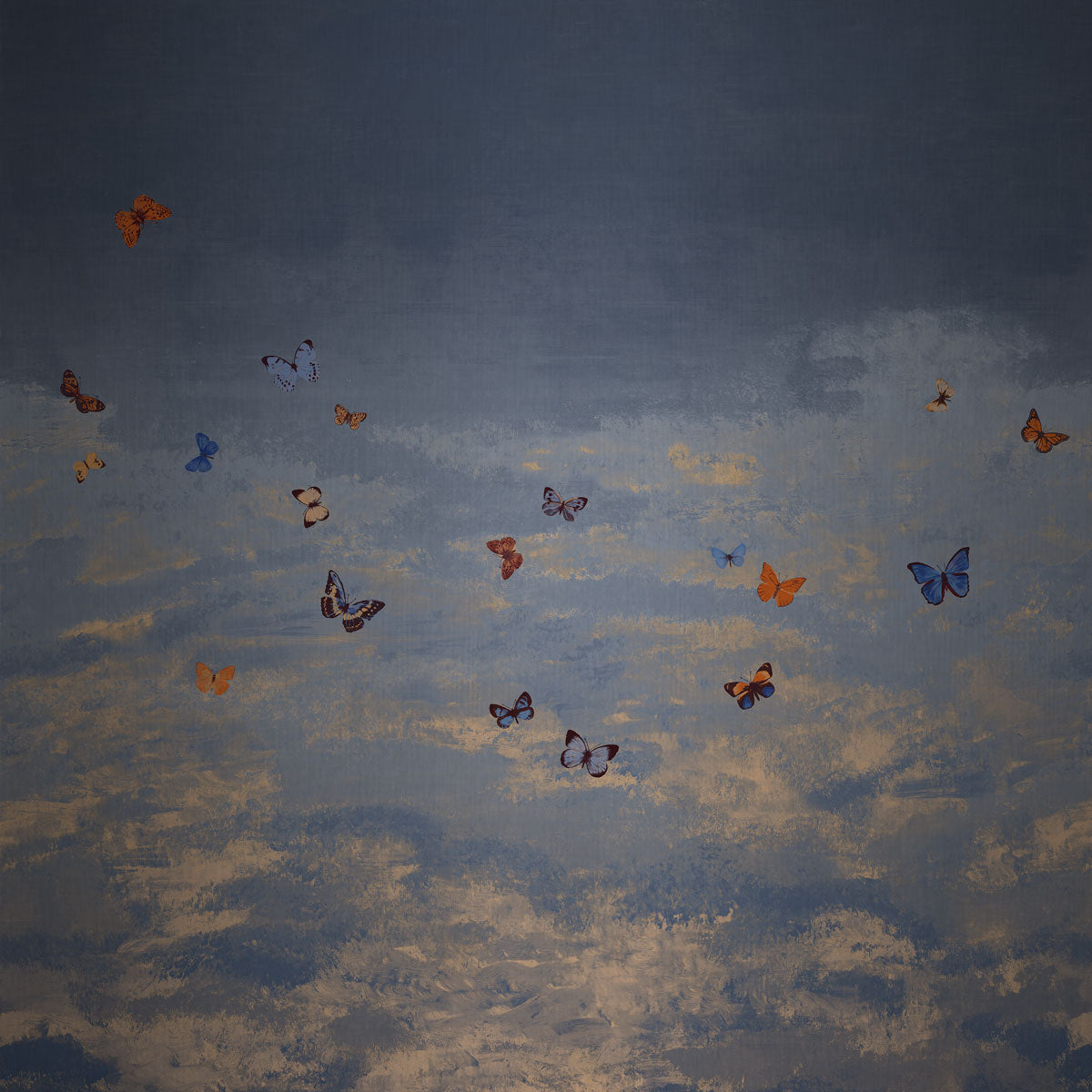 BUTTERFLY-SKY-PAPILLON-ON-VINYL-METALWORKS-PHILLIP-JEFFRIES-9670 - Phillip Jeffries Wallpaper Wallcovering