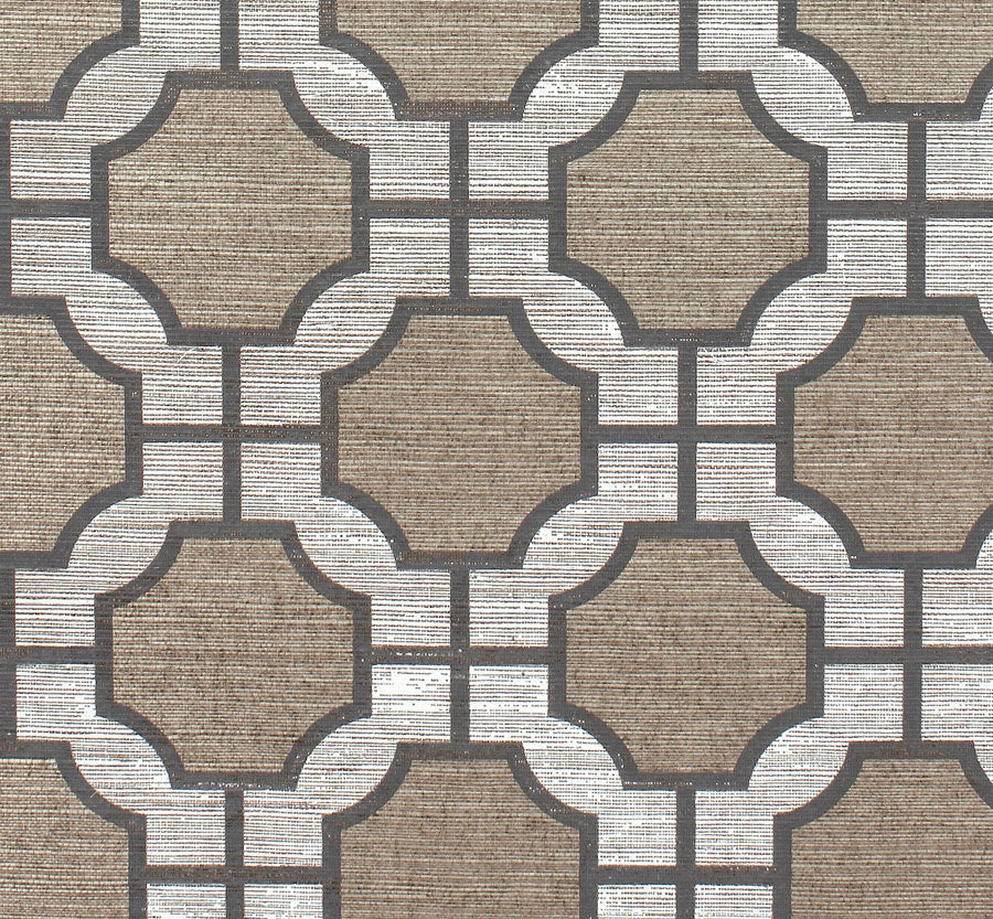 IMPERIAL-GATES-WHITE-AND-SLATE-ON-MANILA-HEMP-PHILLIP-JEFFRIES-5198 - Phillip Jeffries Wallpaper Wallcovering