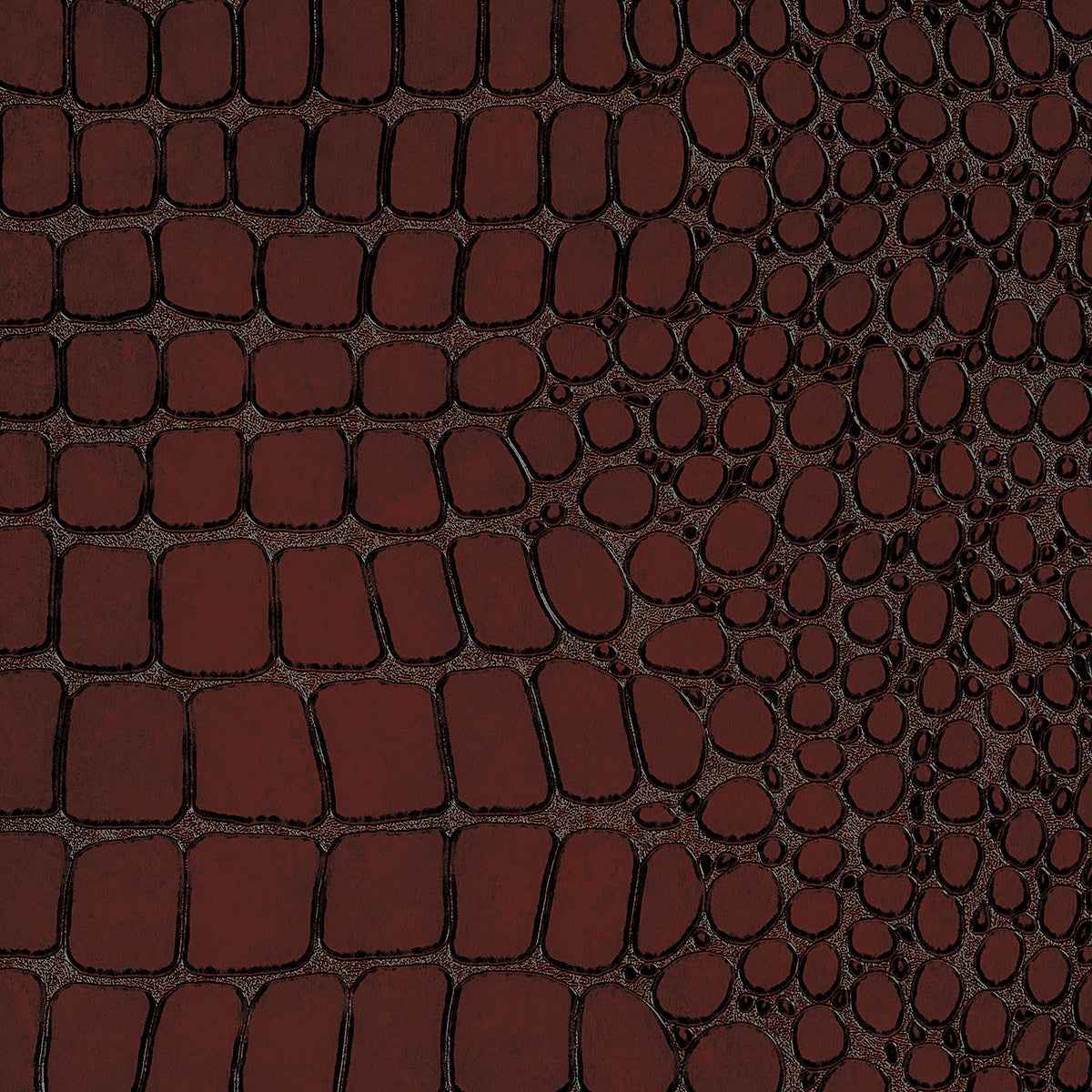 Vinyl Crocodile Rock Oxblood - Phillip Jeffries 10853 - Phillip Jeffries Wallpaper Wallcovering