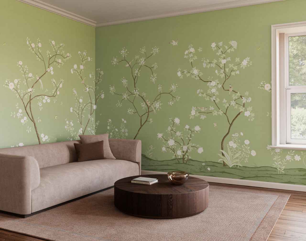 Promenade Verdant Waltz - Phillip Jeffries 34207 - Phillip Jeffries Wallpaper Wallcovering