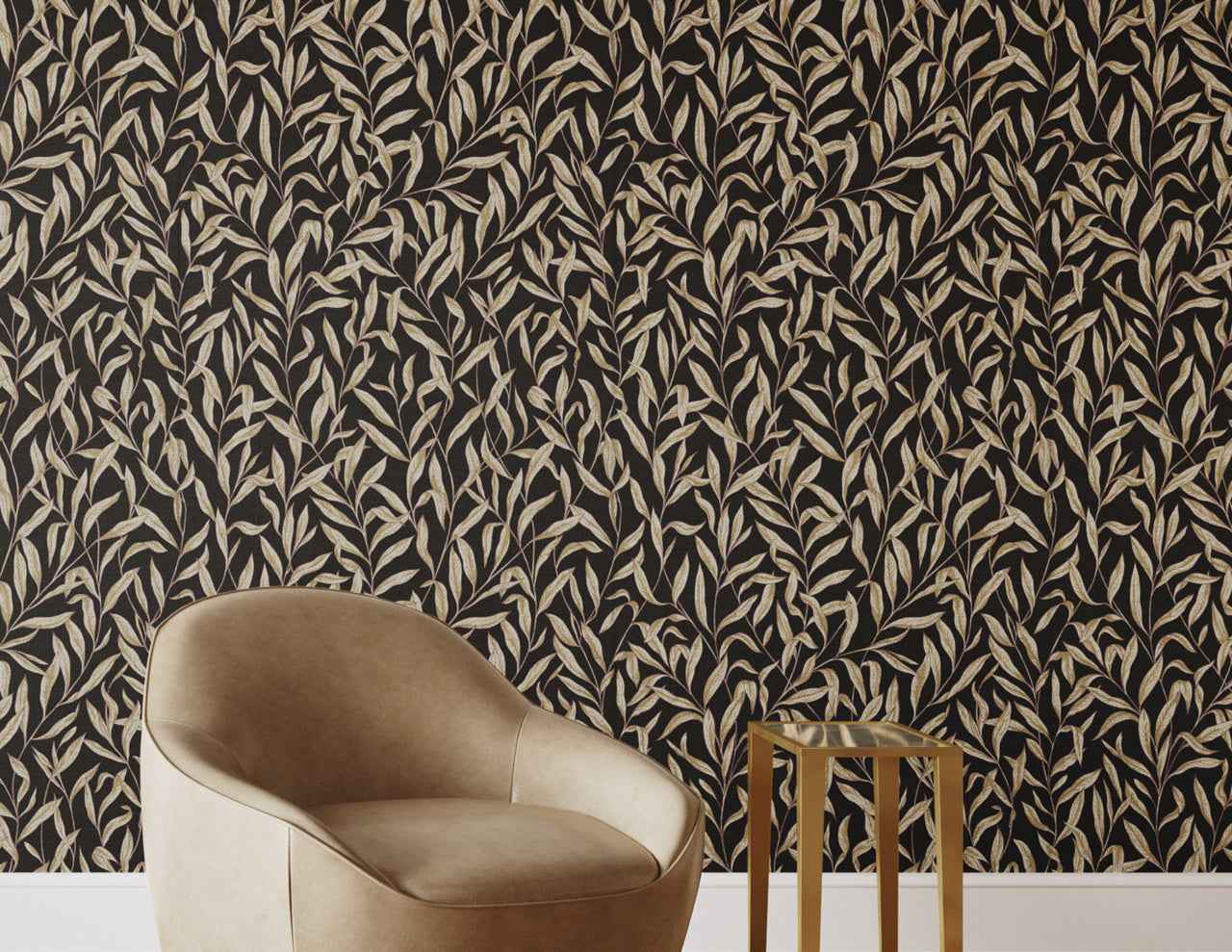 Walk in the Park Midnight Stroll on Canvas Linen - Phillip Jeffries 26001 - Phillip Jeffries Wallpaper Wallpaper
