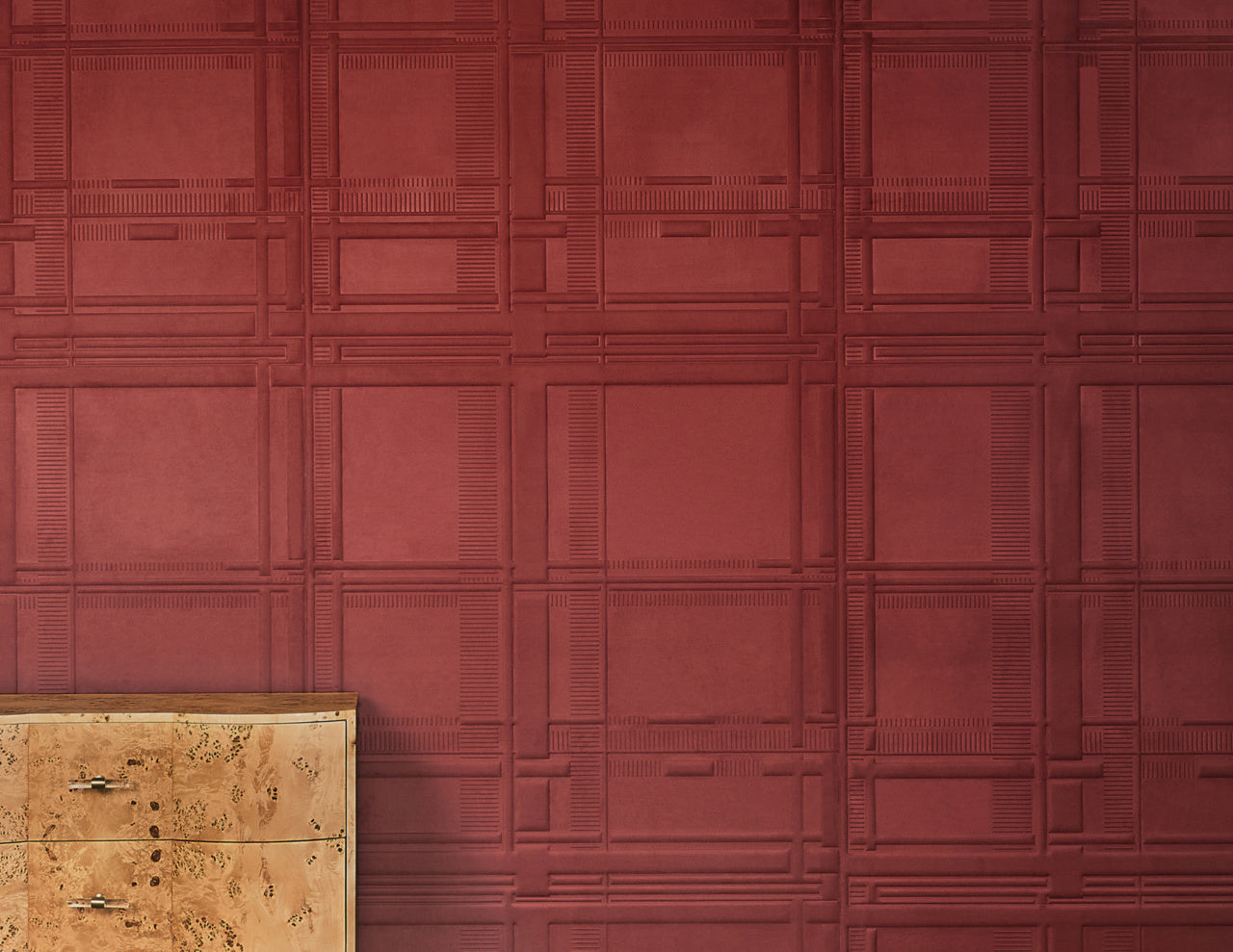 LOFTED-LINES-DEEP-CARMINE-PHILLIP-JEFFRIES-28805 - Phillip Jeffries Wallpaper Papel pintado