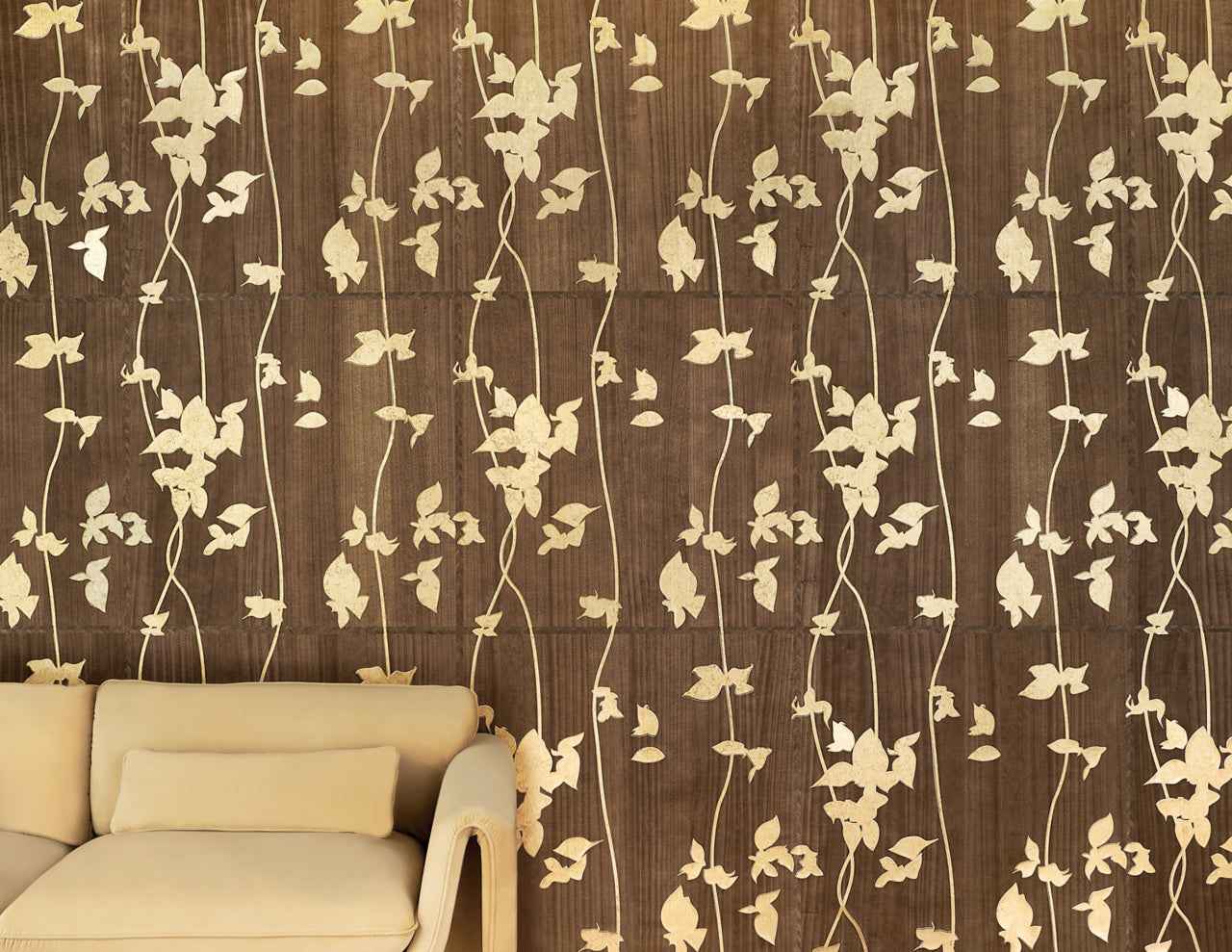 Veranda Vines Silver Grove - Phillip Jeffries 43801 - Phillip Jeffries Wallpaper Wallcovering