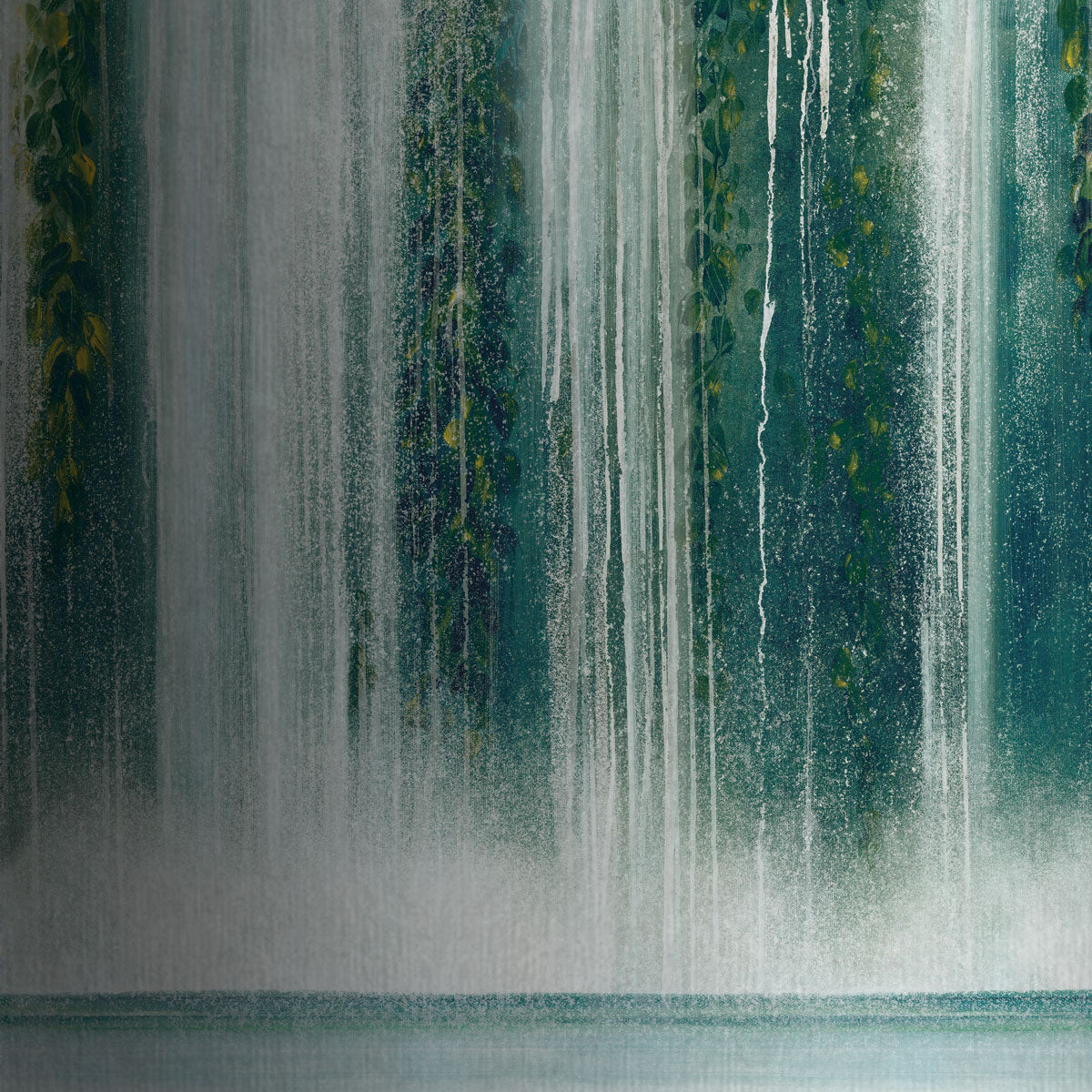 WATERFALL-DRAPING-VINES-ON-VINYL-METALWORKS-PHILLIP-JEFFRIES-8900 - Phillip Jeffries Wallpaper Wallcovering