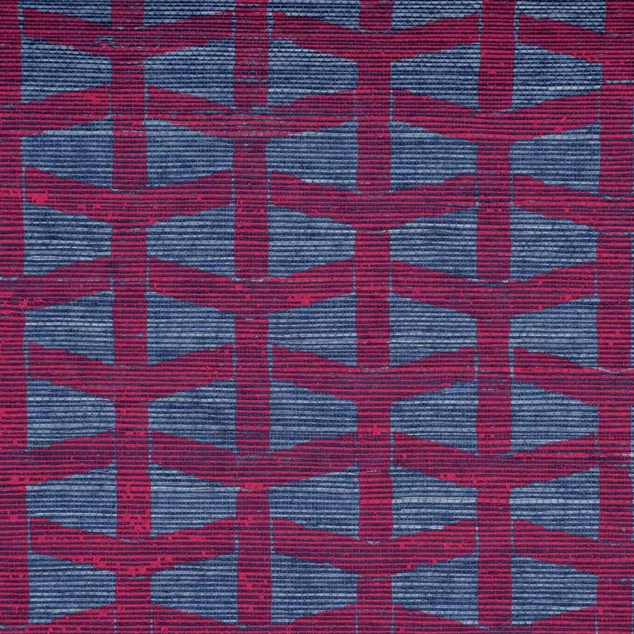 LATTICE-MAGENTA-ON-MANILA-HEMP-PHILLIP-JEFFRIES-2064 - Phillip Jeffries Wallpaper Wallcovering