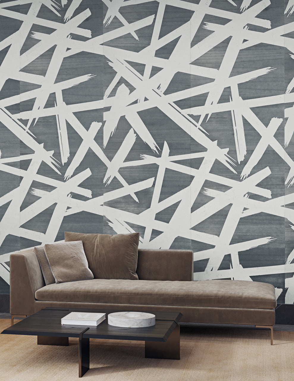 UNTETHERED-BLUE-WITH-SILVER-PHILLIP-JEFFRIES-9641 - Phillip Jeffries Wallpaper Wallcovering