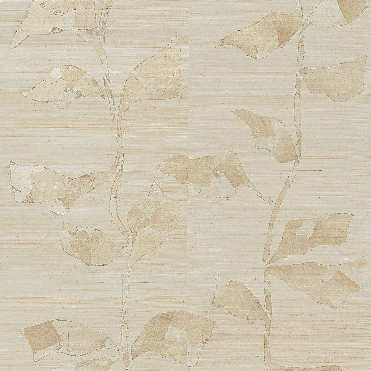 GILDED-GARDEN-PEWTER-ON-SILK-AND-ABACA-PHILLIP-JEFFRIES-9372 - Phillip Jeffries Wallpaper Wallcovering