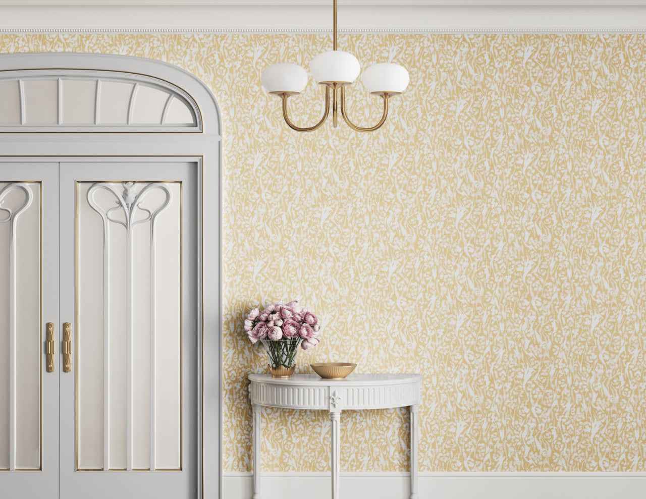Charmed Lemon Veil - Phillip Jeffries 40602 - Phillip Jeffries Wallpaper Wallcovering