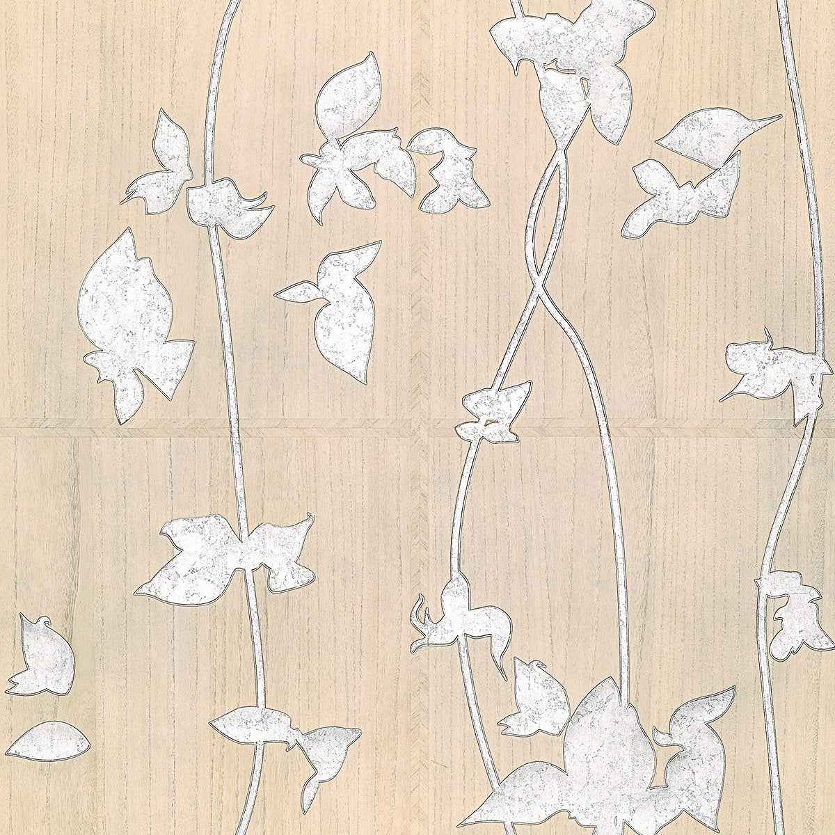 Veranda Vines Silver Grove - Phillip Jeffries 43801 - Phillip Jeffries Wallpaper Wallcovering