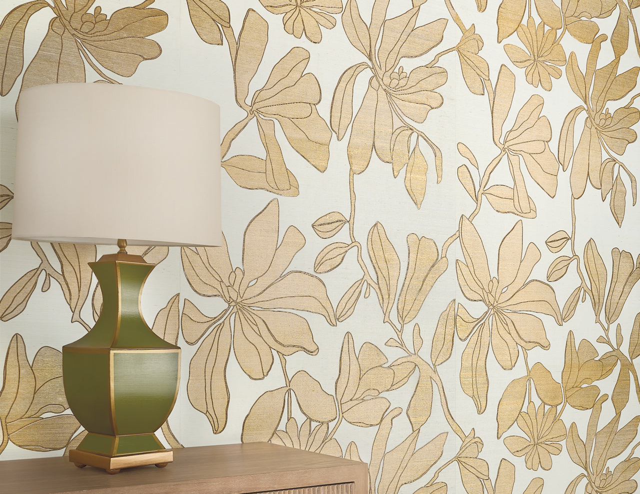 PEEKABOO-PETALS-RUSTIC-GOLD-PHILLIP-JEFFRIES-25405 - Phillip Jeffries Wallpaper Wallcovering