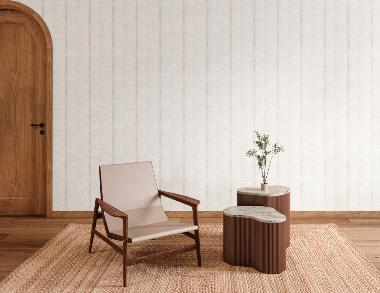SANTA-FE-STRIPE-COTTON-HAZE-ON-WOVEN-WALLS-PHILLIP-JEFFRIES-40108 - Phillip Jeffries Wallpaper Wallpaper