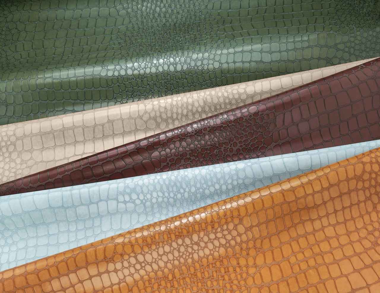 Vinyl Crocodile Rock Tobacco Brown - Phillip Jeffries 10852 - Phillip Jeffries Wallpaper Wallcovering
