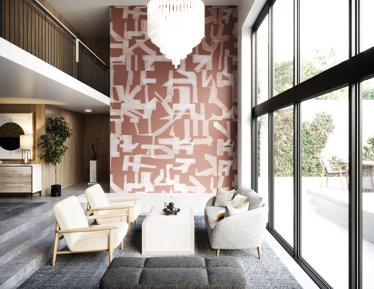 OFFSET-CLAY-BLUSH-ON-CANVAS-LINEN-PHILLIP-JEFFRIES-9136 - Phillip Jeffries Wallpaper Wallcovering