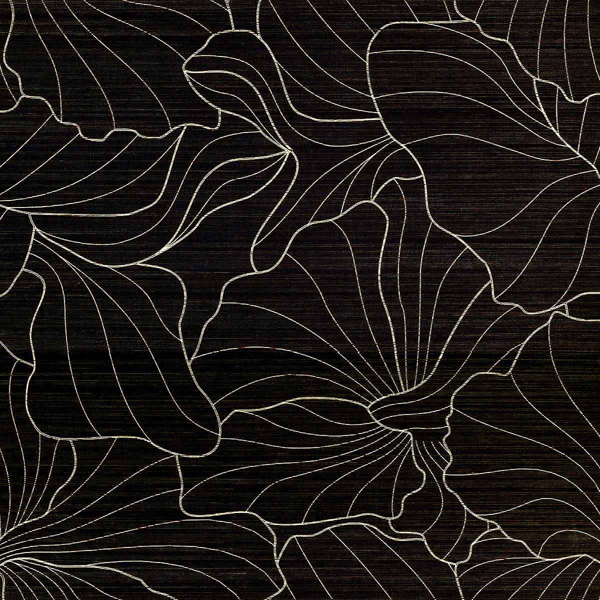 Morning Meadow Midnight Bloom - Phillip Jeffries 42702 - Phillip Jeffries Wallpaper Wallcovering