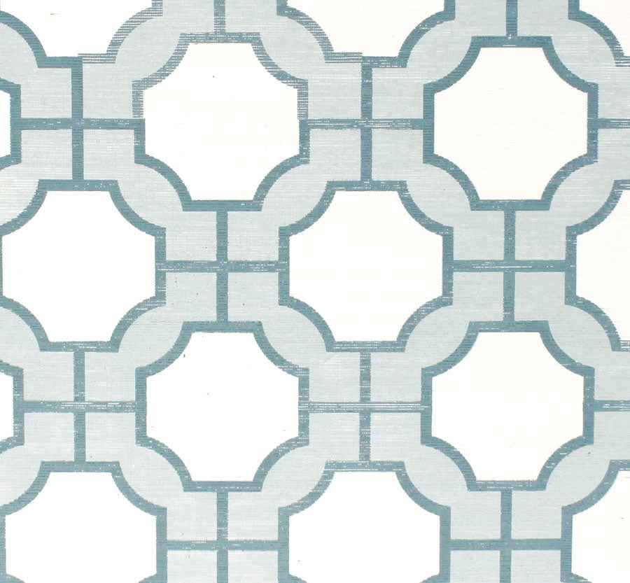 Imperial Gates Dove and Harbor Blue on Manila Hemp - Phillip Jeffries 5192 - Phillip Jeffries Wallpaper Wallpaper