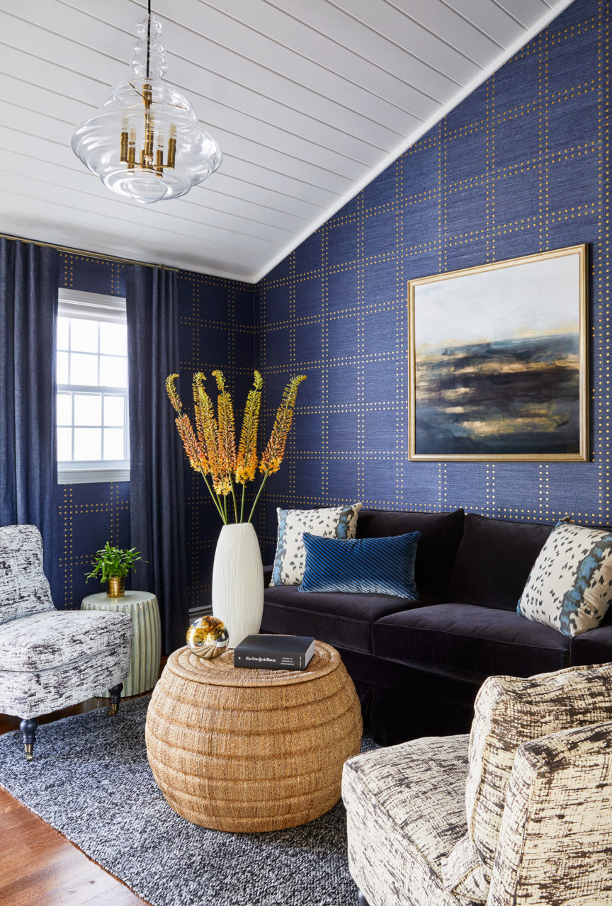 RIVETS-SILVER-ON-MANILA-HEMP-PHILLIP-JEFFRIES-5708 - Phillip Jeffries Wallpaper Wallcovering