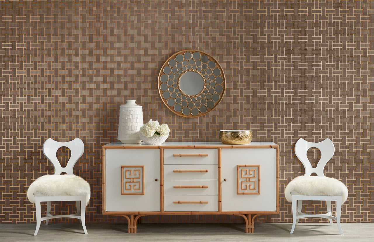 WOVEN-WOOD-OAK-SPOKE-PHILLIP-JEFFRIES-4263 - Phillip Jeffries Wallpaper Wallcovering