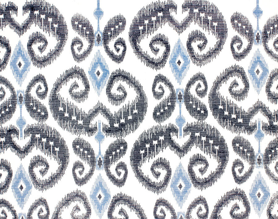 INDO-IKAT-BLUE-AND-NAVY-ON-MANILA-HEMP-PHILLIP-JEFFRIES-5594 - Phillip Jeffries Wallpaper Wallcovering