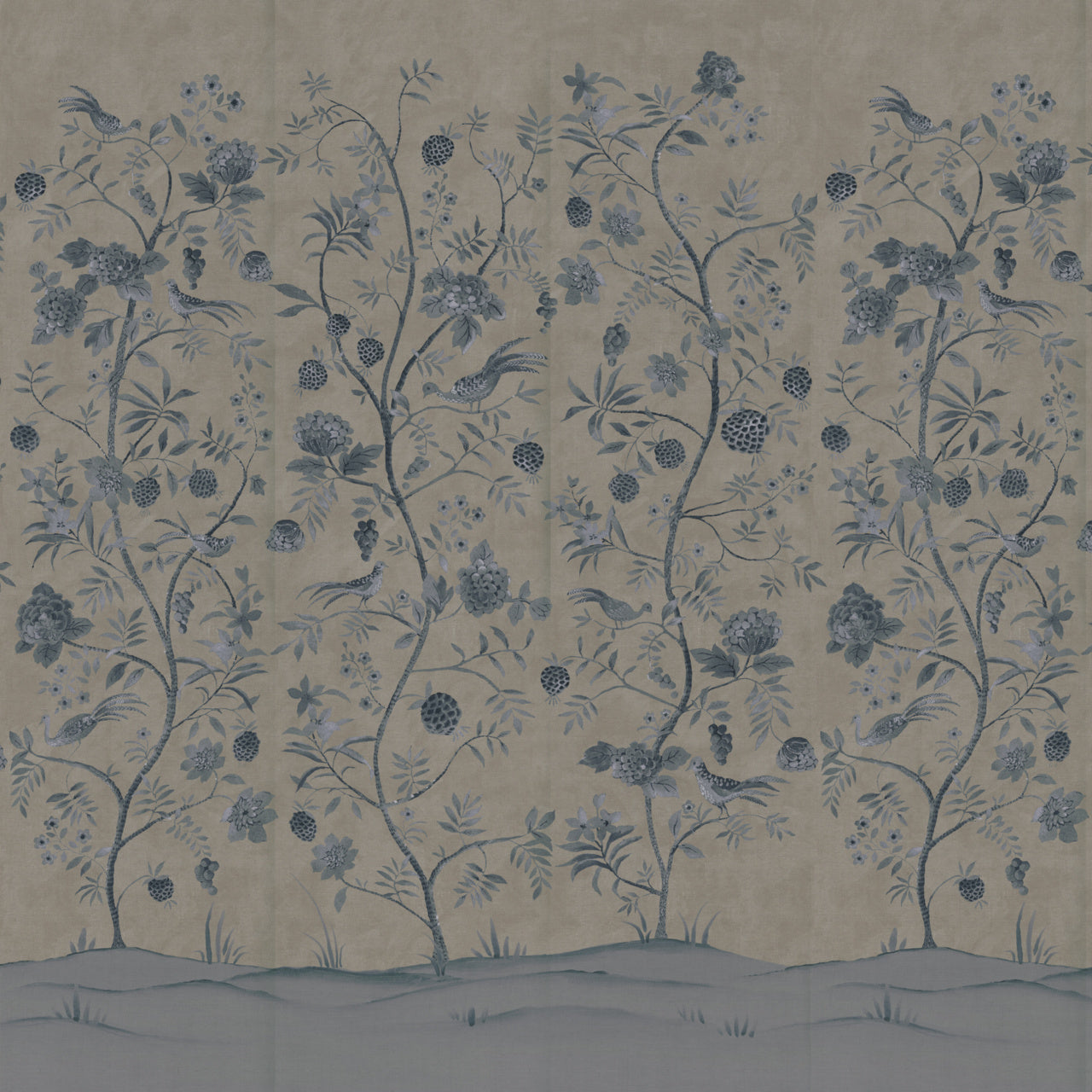 SHANGRI-LA-TAUPE-PATHWAYS-ON-CANVAS-LINEN-PHILLIP-JEFFRIES-4834 - Phillip Jeffries Wallpaper Wallcovering