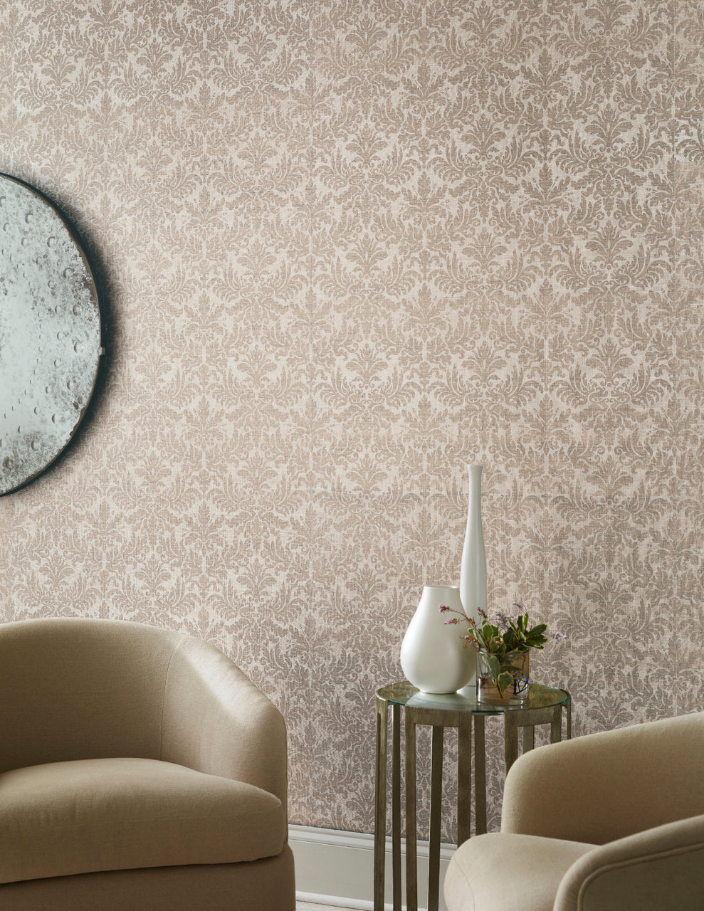 EMPRESS-ROSE-QUARTZ-ON-ABACA-MIST-PHILLIP-JEFFRIES-5841 - Phillip Jeffries Wallpaper Wallcovering