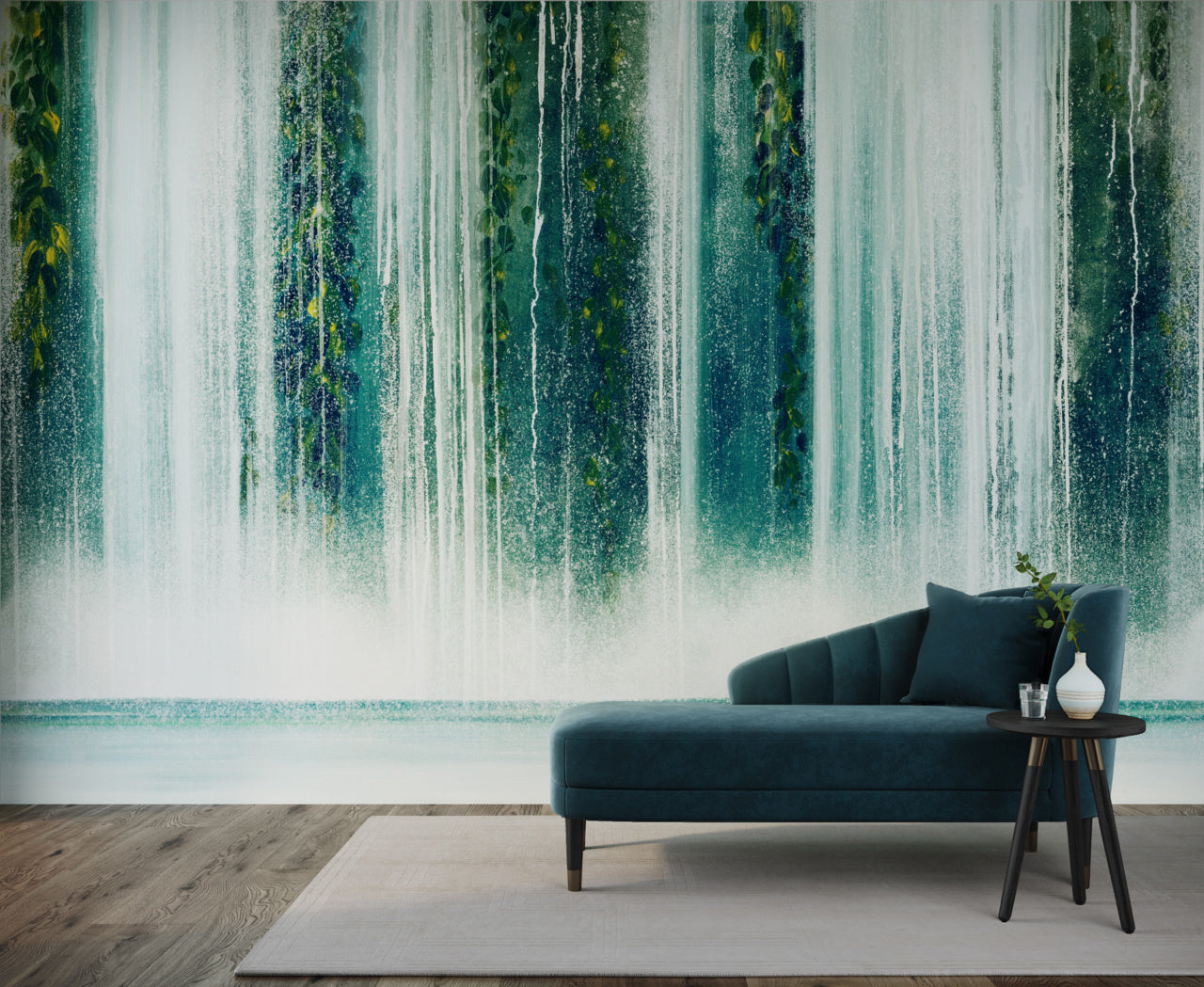 WATERFALL-DRAPING-VINES-ON-VINYL-METALWORKS-PHILLIP-JEFFRIES-8900 - Phillip Jeffries Wallpaper Wallcovering