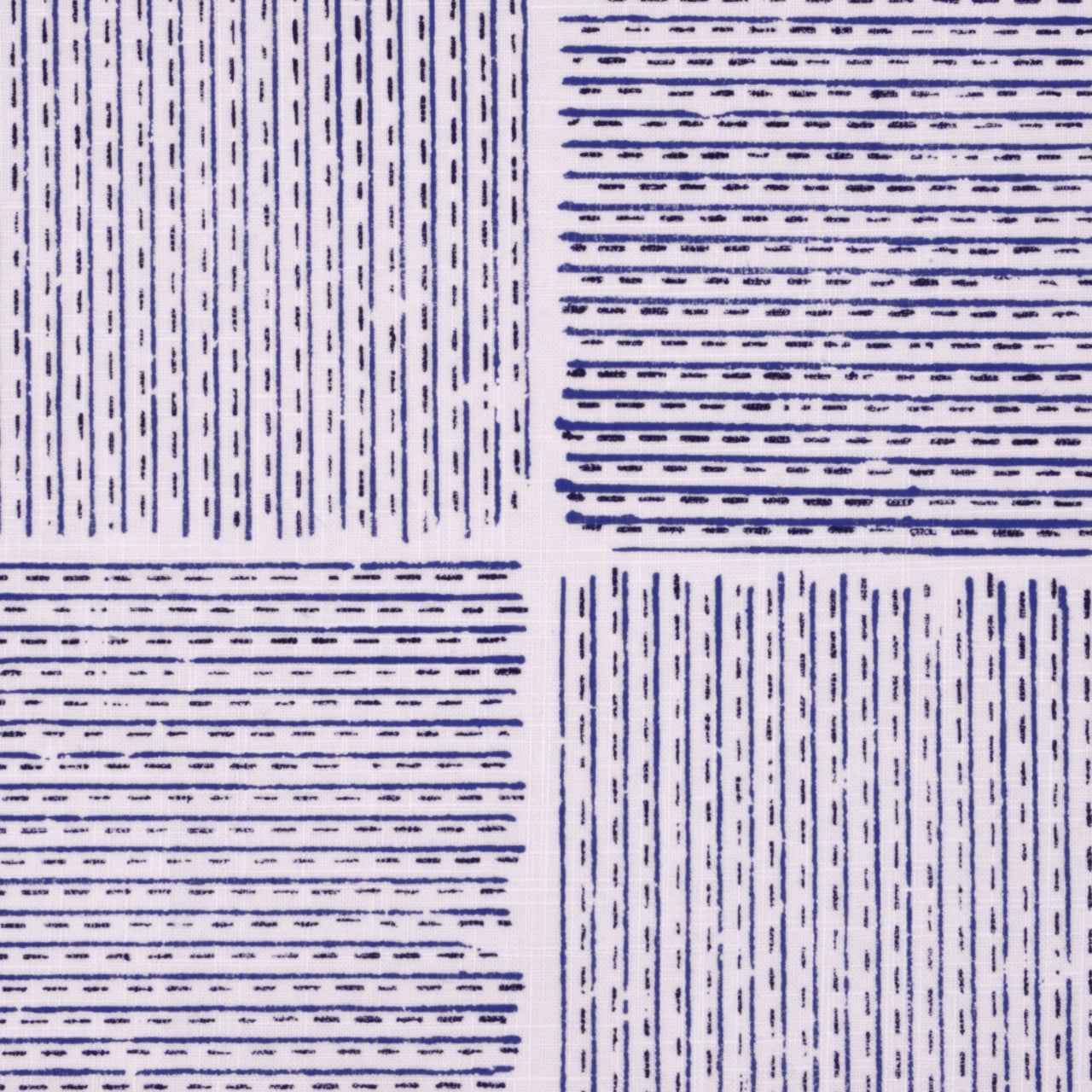 Kantha Himalyan Blue on Canvas Linen - Phillip Jeffries 2582