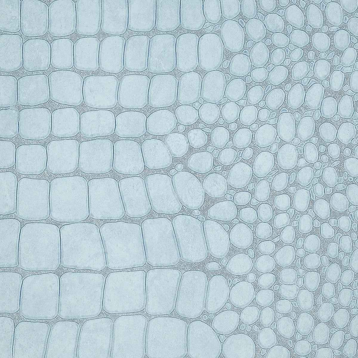 Vinyl Crocodile Rock Toile Blue - Phillip Jeffries 10855 - Phillip Jeffries Wallpaper Wallcovering