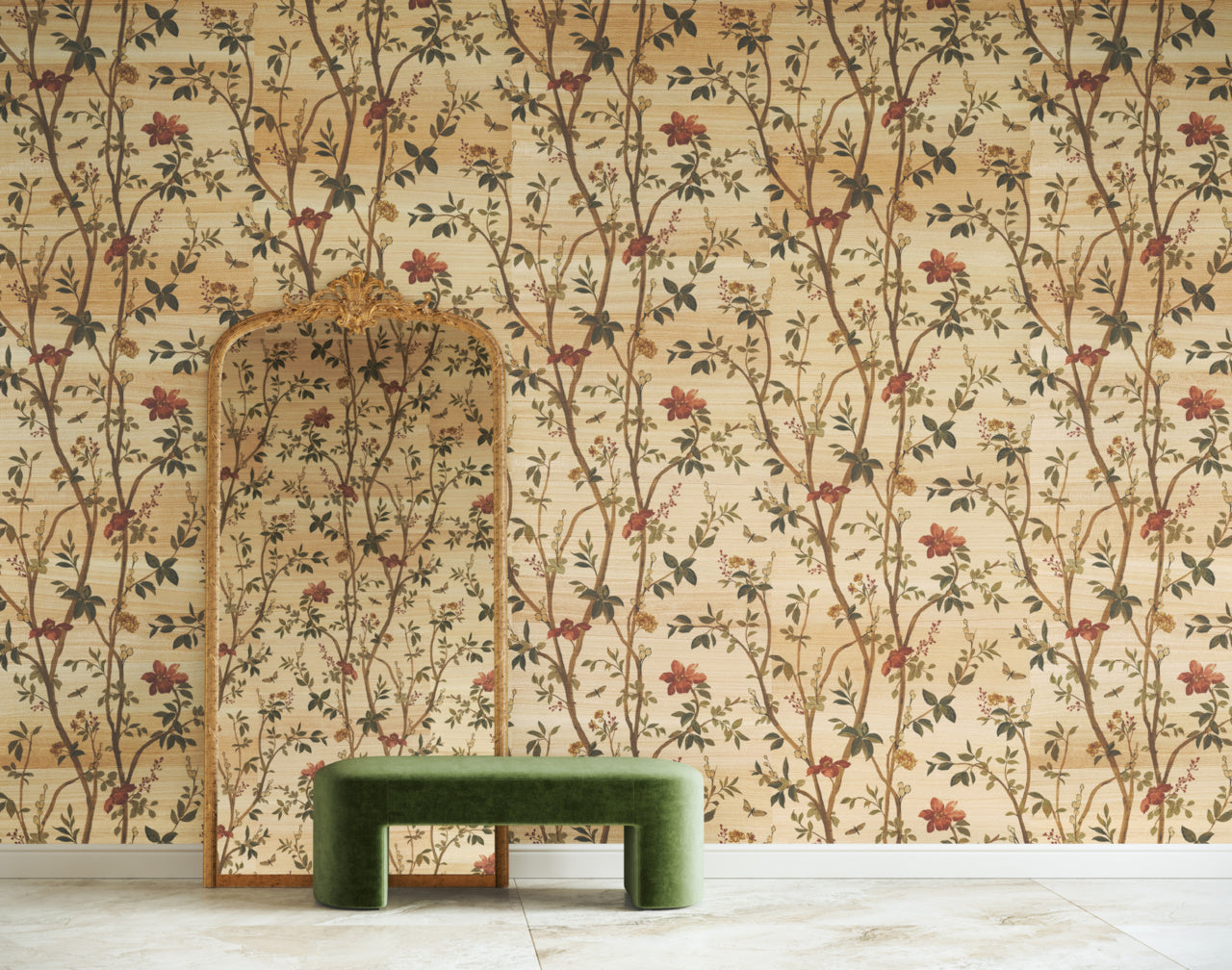 JASMINE-AUTUMN-PETALS-ON-FLOORED-PHILLIP-JEFFRIES-35403 - Phillip Jeffries Wallpaper Wallpaper