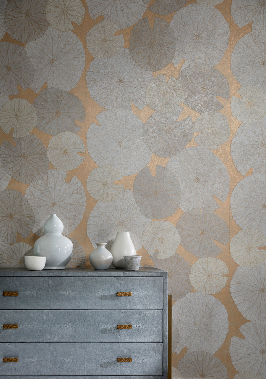 LILIES-GOLDEN-POND-PHILLIP-JEFFRIES-8460 - Phillip Jeffries Wallpaper Wallcovering