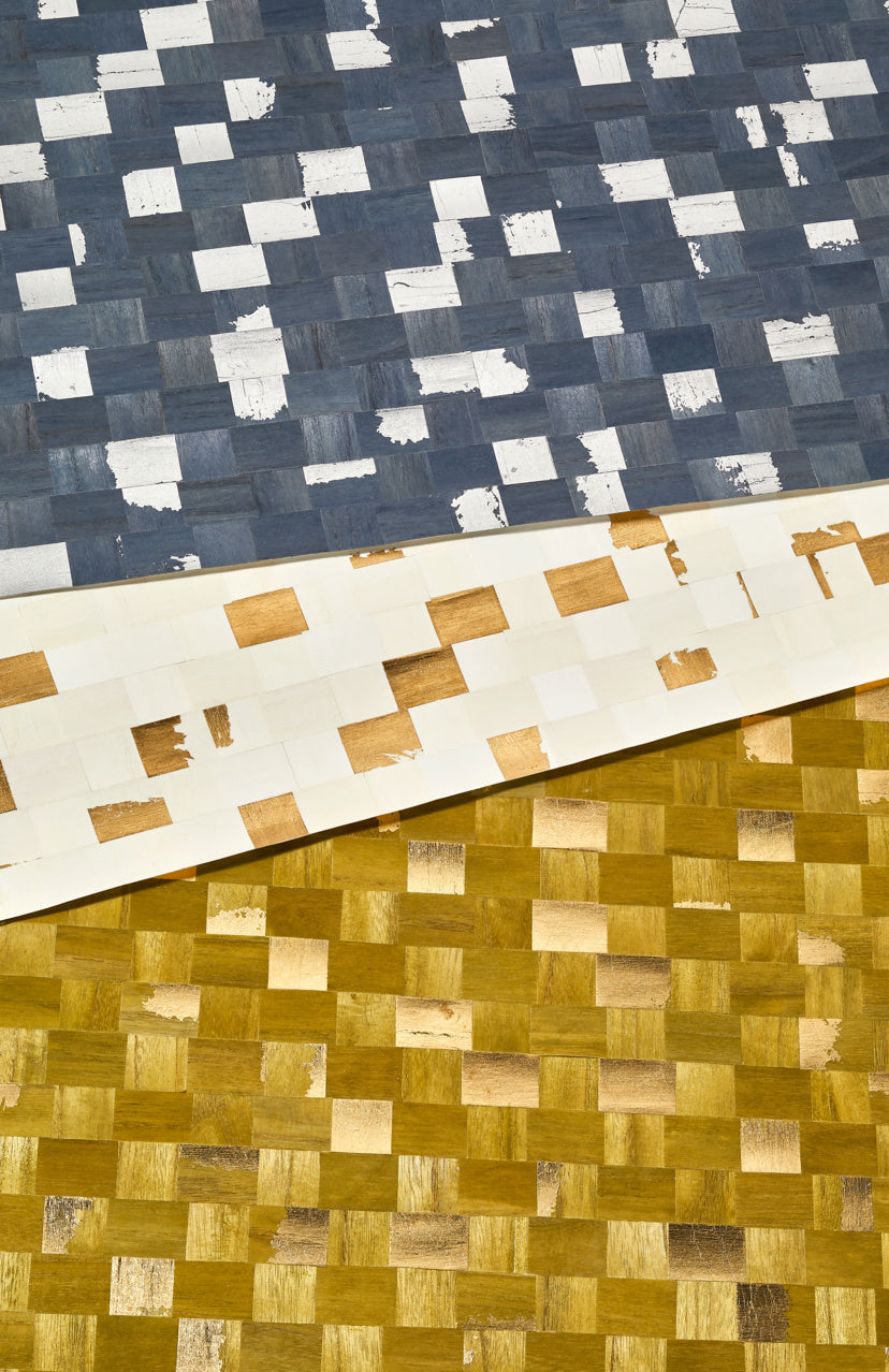 GILDED-GRID-BIRCH-AND-GOLD-PHILLIP-JEFFRIES-6413 - Phillip Jeffries Wallpaper Wallcovering