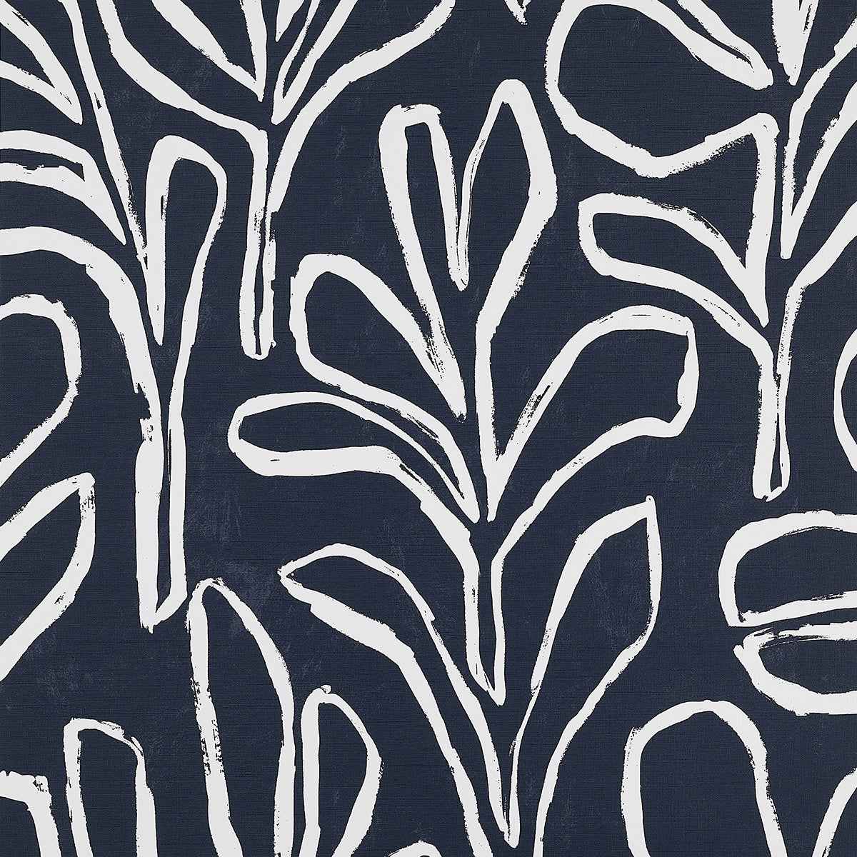 Sprig Silhouette Regal Contours on Vinyl Canvas - Phillip Jeffries 10312 - Phillip Jeffries Wallpaper Wallpaper