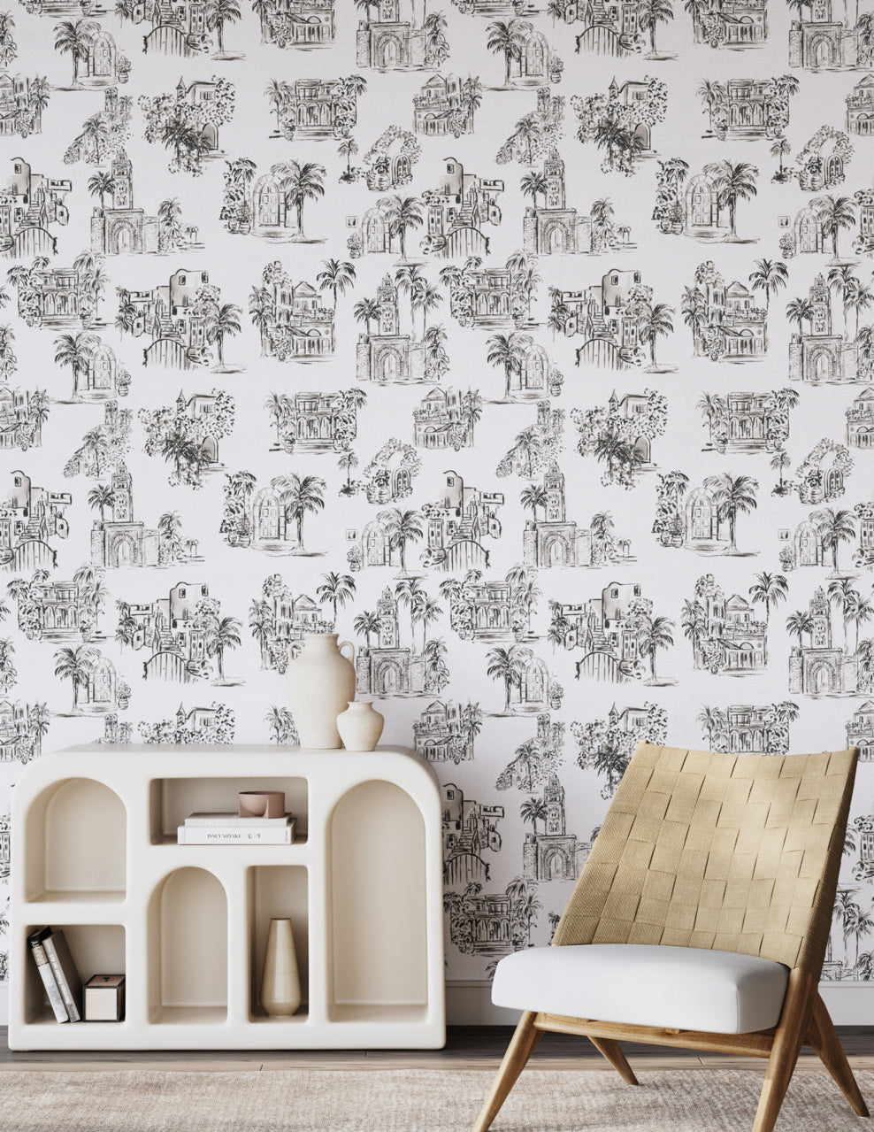 TOULOUSE-TOILE-MIDNIGHT-STROLL-ON-VINYL-CANVAS-PHILLIP-JEFFRIES-28901 - Phillip Jeffries Wallpaper Wallcovering