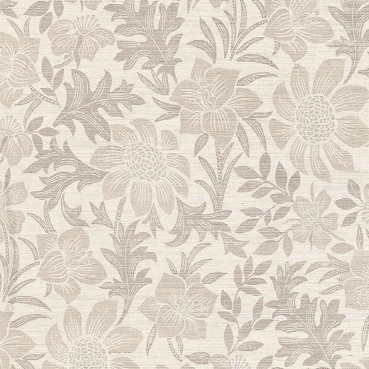 Brittany Botanicals Greige Garden on Manila Hemp - Phillip Jeffries 25906