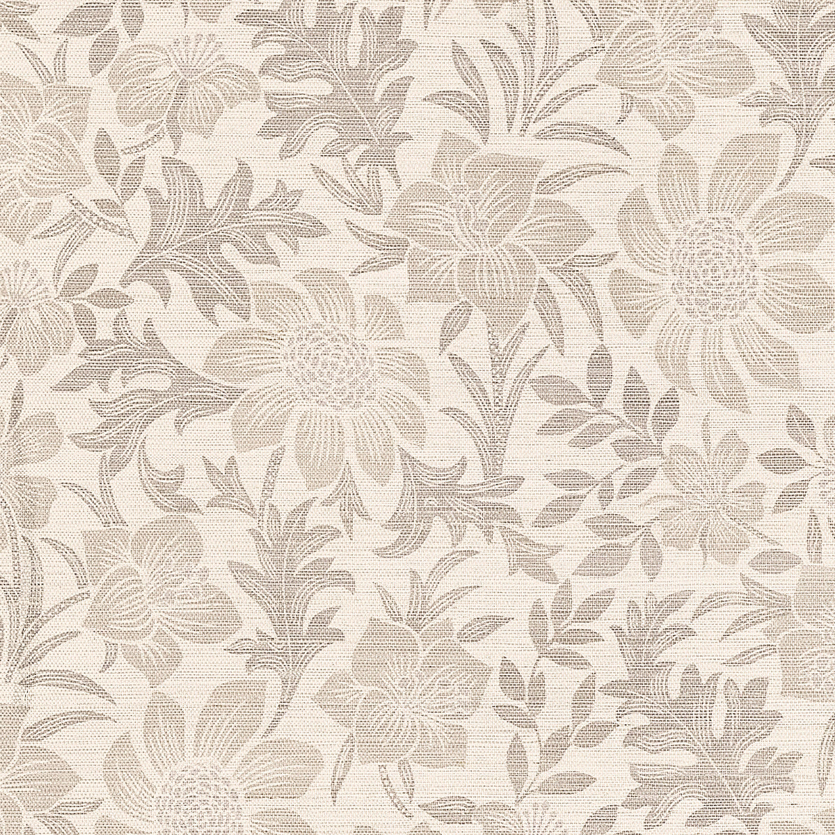BRITTANY-BOTANICALS-GREIGE-GARDEN-ON-MANILA-HEMP-PHILLIP-JEFFRIES-25906 - Phillip Jeffries Wallpaper Wallcovering