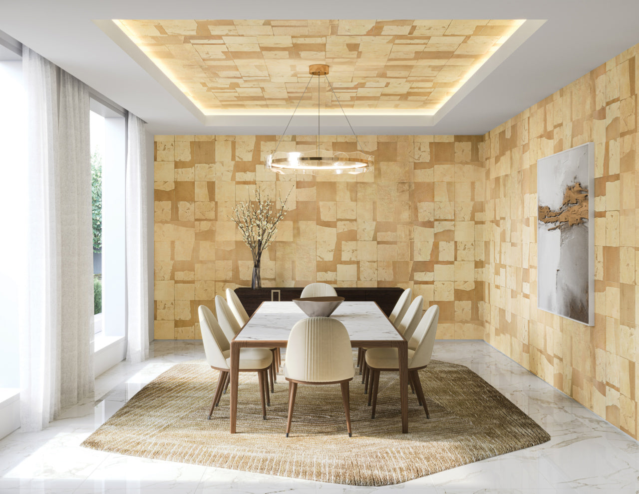 MOSAIC-METALS-GOLD-FUSION-PHILLIP-JEFFRIES-41102 - Phillip Jeffries Wallpaper Wallcovering