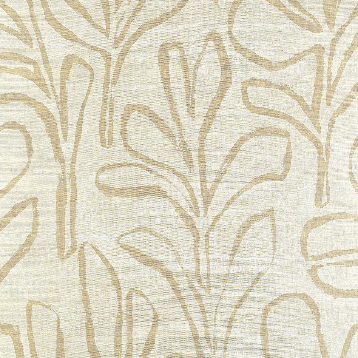 SPRIG-SILHOUETTE-NEUTRAL-BLOOM-ON-MANILA-HEMP-PHILLIP-JEFFRIES-10304 - Phillip Jeffries Wallpaper Wallcovering
