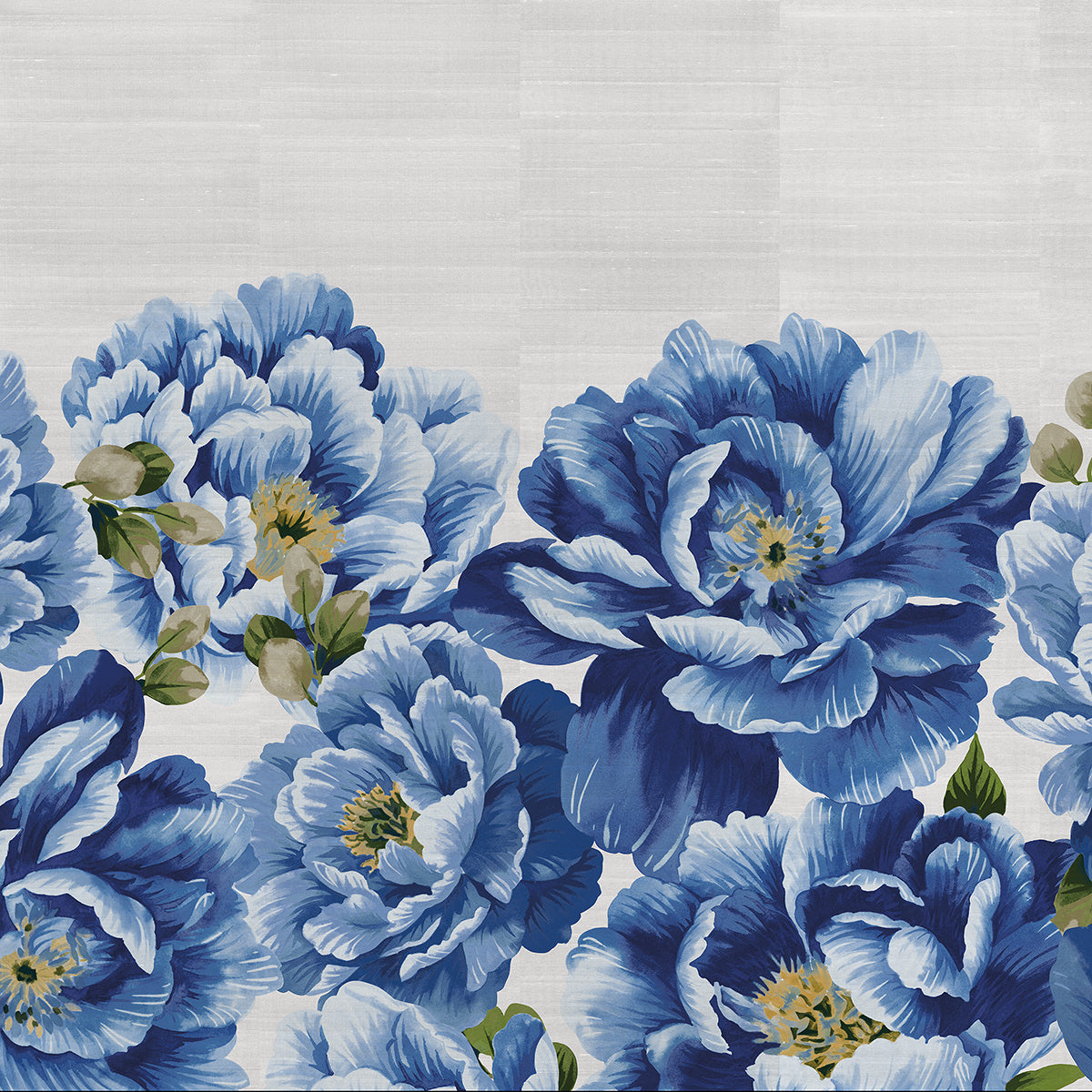 PERFECT-PEONIES-PERIWINKLE-ON-STAR-DUST-SILK-PHILLIP-JEFFRIES-10168 - Phillip Jeffries Wallpaper Wallcovering