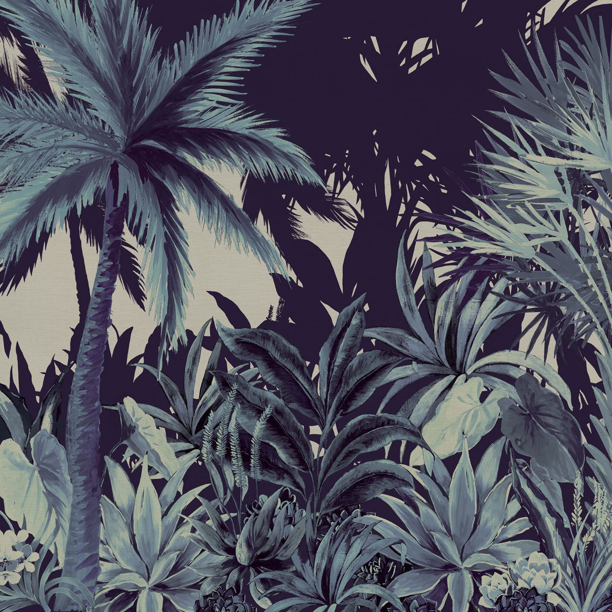 ARBORETUM-NAVY-ON-VINYL-GLAM-GRASS-PHILLIP-JEFFRIES-5579 - Phillip Jeffries Wallpaper Wallcovering