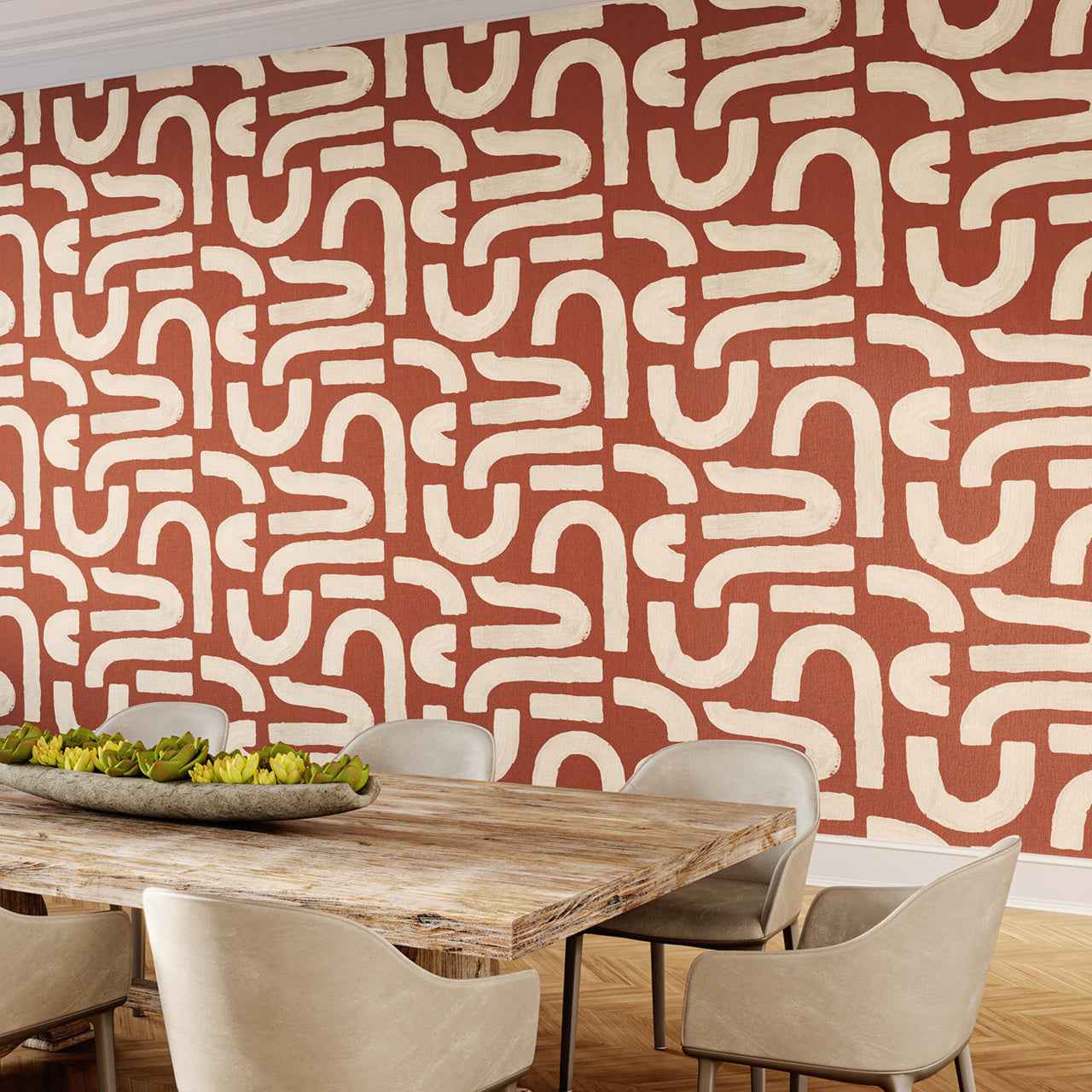 Curves Amber Rhythms on Manila Hemp - Phillip Jeffries 10271 - Phillip Jeffries Wallpaper Wallpaper