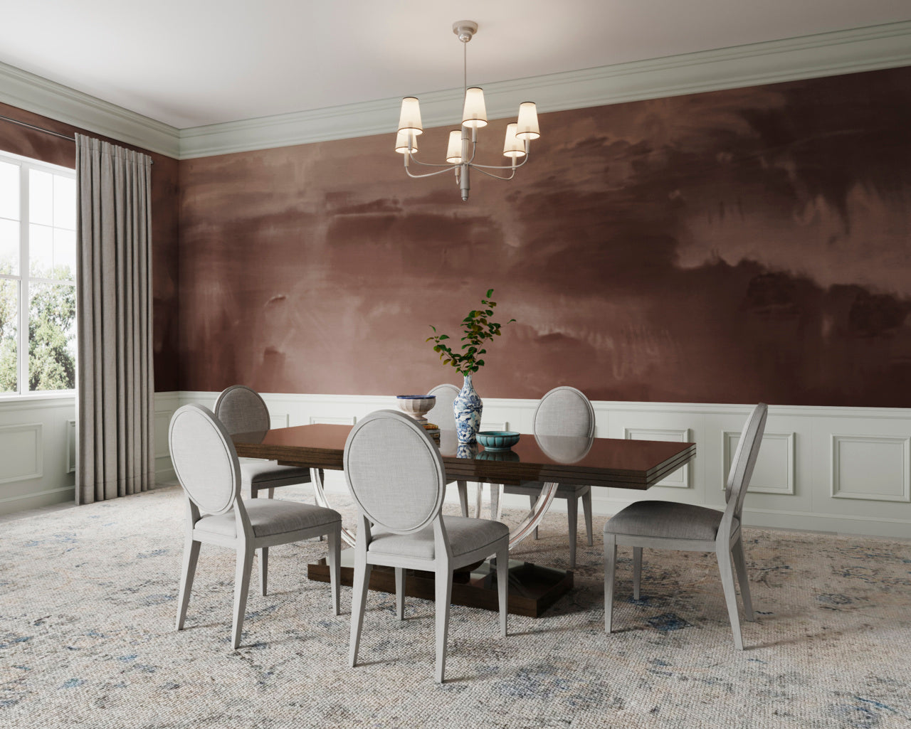 SAKKA-ROSE-ON-STAR-DUST-SILK-PHILLIP-JEFFRIES-9023 - Phillip Jeffries Wallpaper Wallcovering