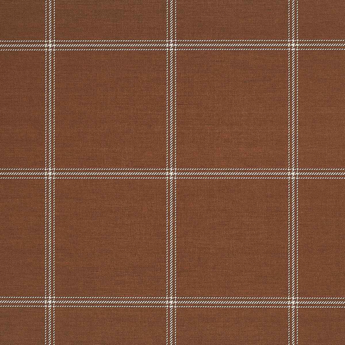 Jackson Plaid White and Rust on Canvas Linen - Phillip Jeffries 10713 - Phillip Jeffries Wallpaper Wallpaper