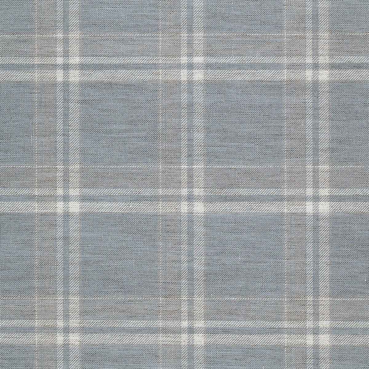 Prairie Plaid Beige and Light Blue on Canvas Linen - Phillip Jeffries 10723