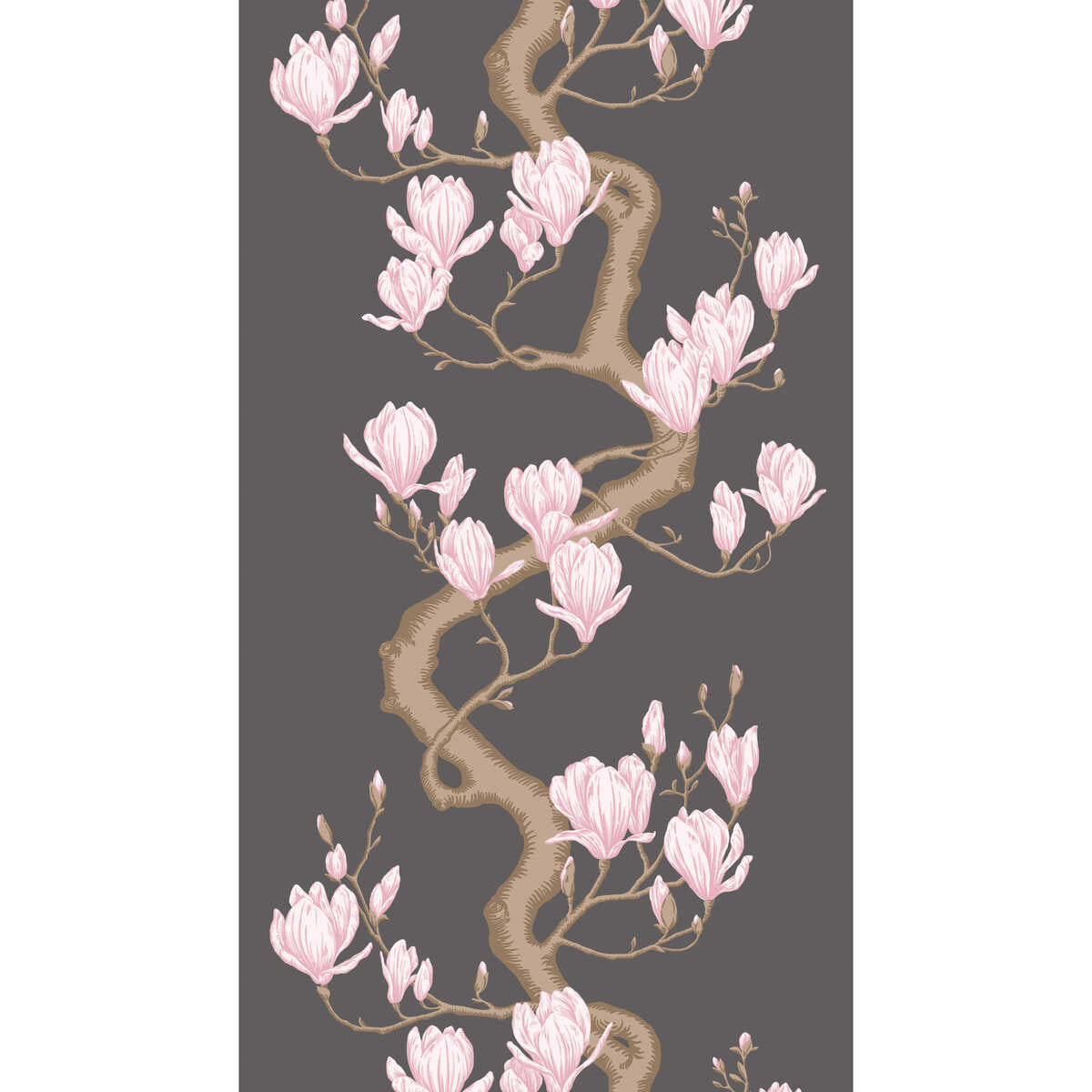 Magnolia Tree - Charcoal/Pink - COLE & SON Wallpaper