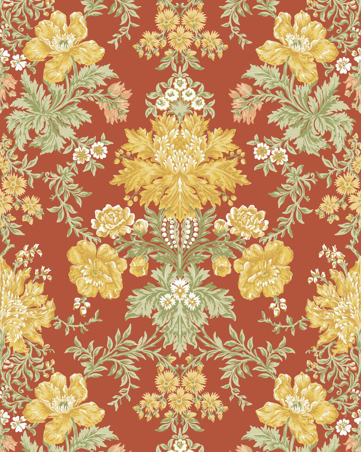 Poppies - Soft Yellow - COLE & SON Wallpaper